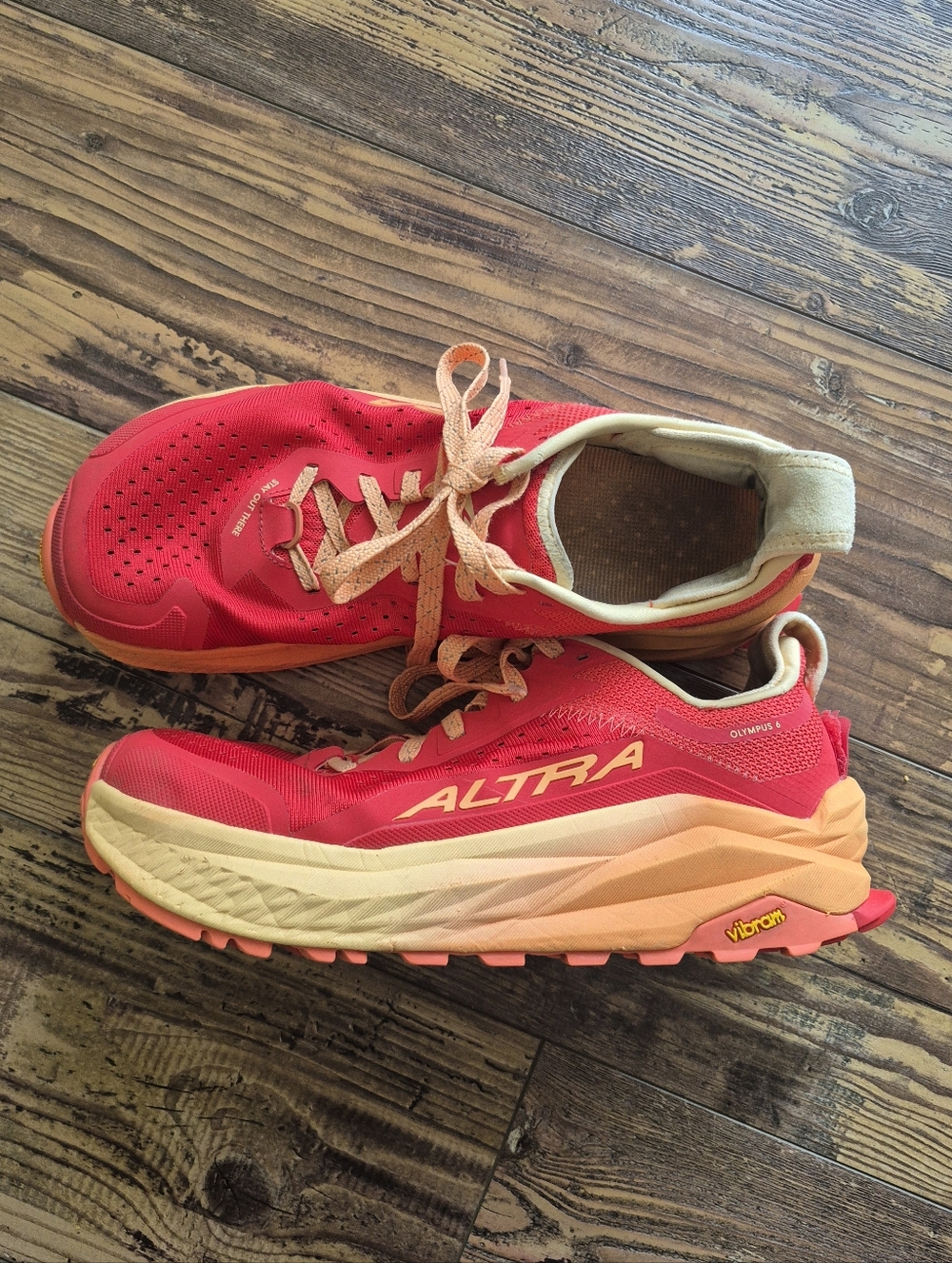 Altra Olympus 6 Red Orange Running Shoes Size 11